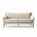 Light beige fabric sofa with wood legs suitable for living room 200 x 90 x 85cm