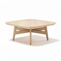 Square wooden coffee table with minimalist design for living room 80 x 80 x 40cm