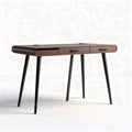 Wooden desk with three drawers and metal legs for home office 120 x 60 x 75cm
