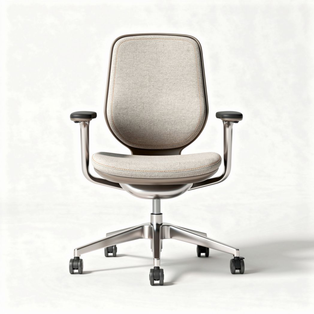 Ergonomic office chair with fabric upholstery and adjustable armrests 50 x 60 x 100cm